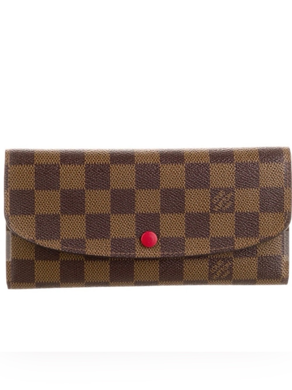 Louis Vuitton Red and Brown Checkered Clutch